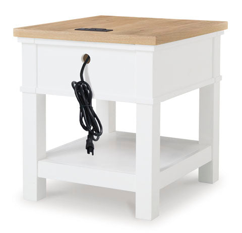 Ashbryn White End Table