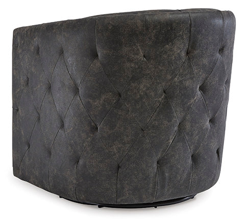 Brentlow Distressed Black Accent Chair