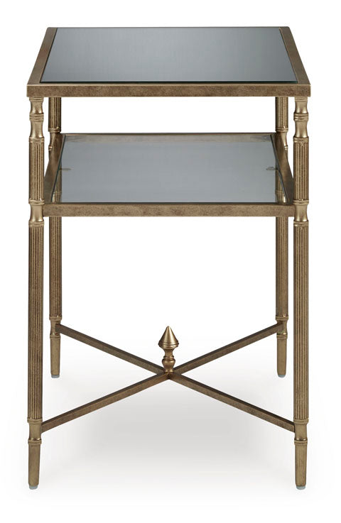 Cloverty Aged Gold End Table
