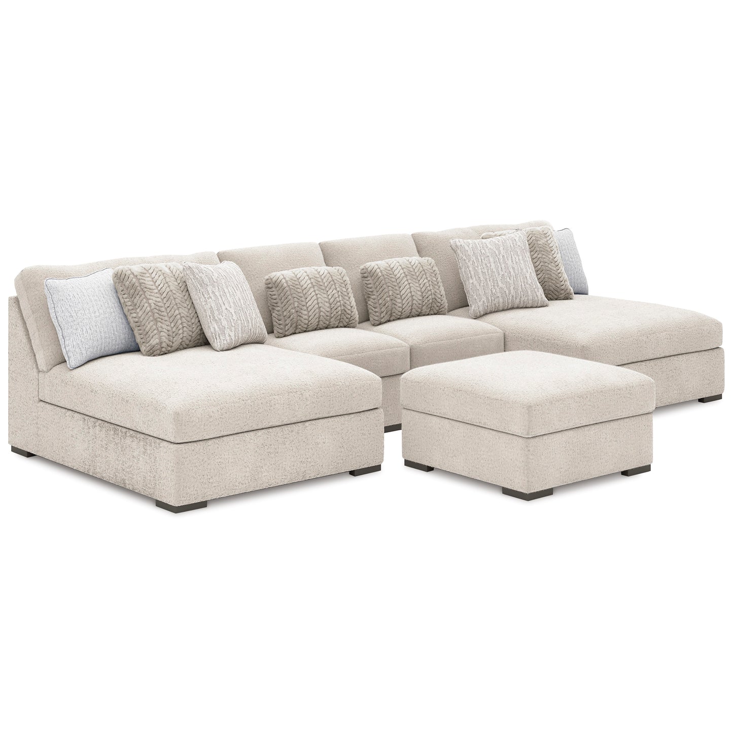 Cuddle Plush Artic 4-Piece Sectional with Chaise