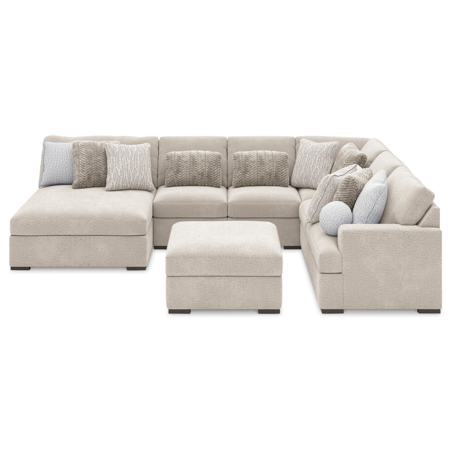 Cuddle Plush Artic 6-Piece Sectional with Chaise