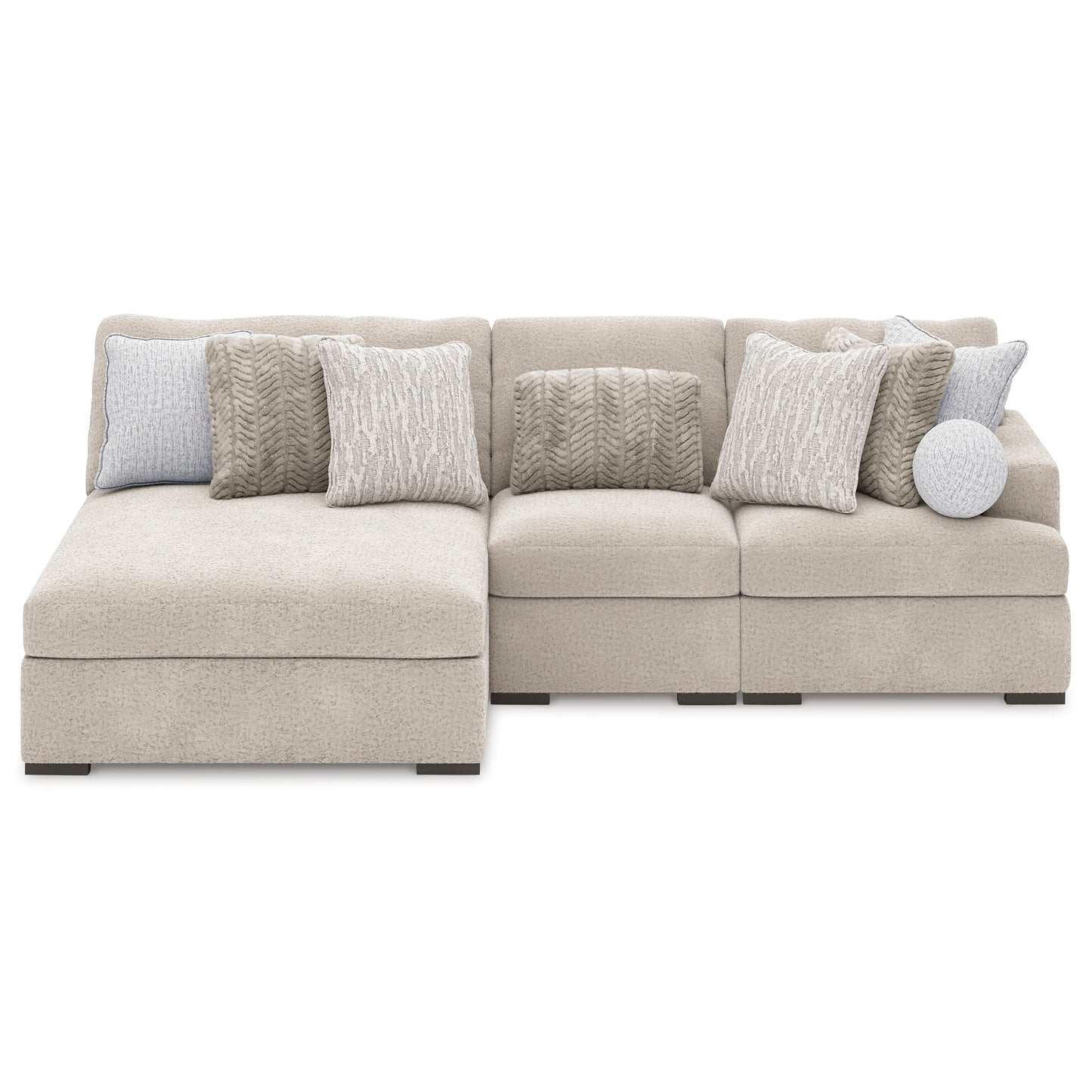 Cuddle Plush Artic 3-Piece Sectional with Chaise