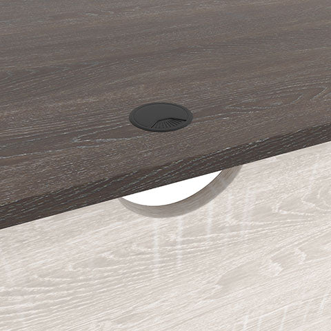 Dorrinson Two-Tone L-Desk with Storage