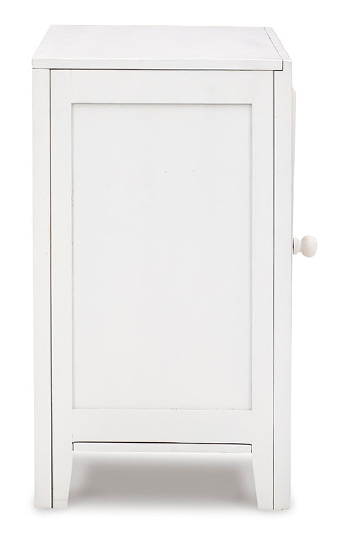 Fossil Ridge White Accent Cabinet