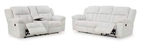 Frohn Snow Reclining Sofa and Loveseat