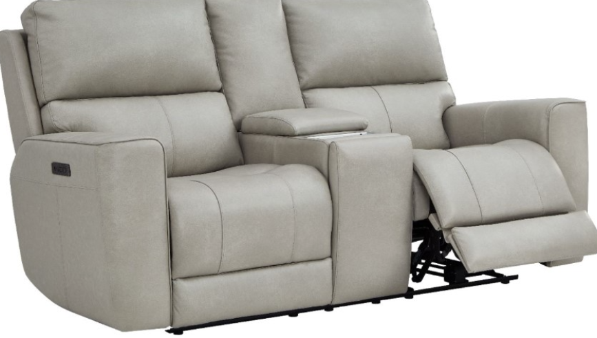 Laredo Leather Power Reclining Sofa and Loveseat Set by Leather Italia USA