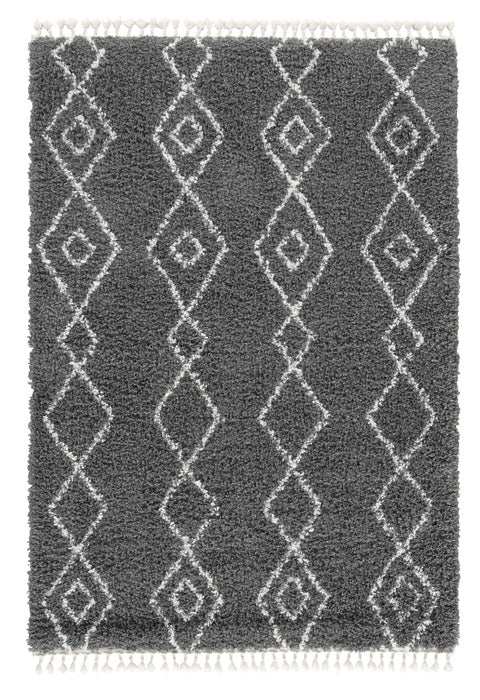 Maysel Charcoal and White Rug