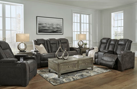 Soundcheck Storm Power Reclining Loveseat with Console