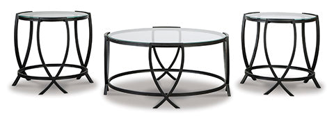 Tarrin Black Coffee and End Tables