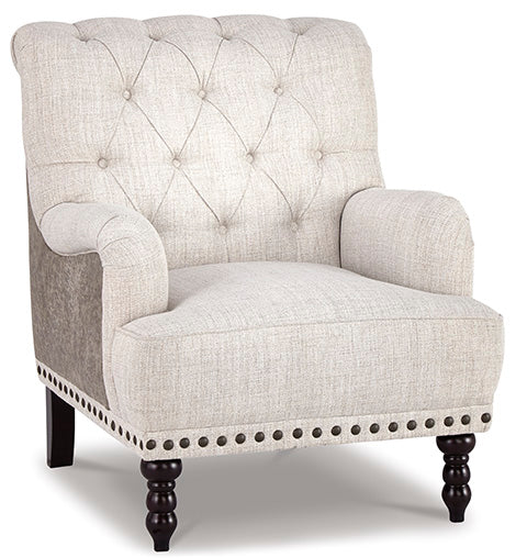 Tartonelle Ivory and Taupe Accent Chair