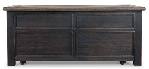 Tyler Creek Grayish Brown & Black Coffee Table with Lift Top