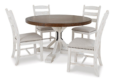 Valebeck 5-pc Round Dining Table Set