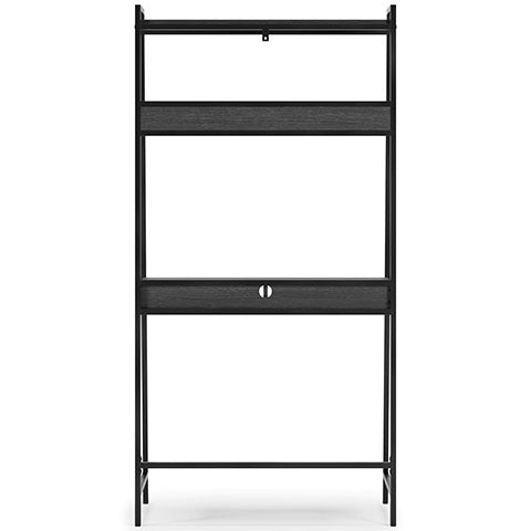 Yarlow Black Home Office Desk and Shelf
