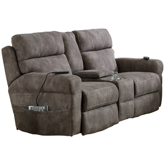 Catnapper Tranquility Pewter Three-way Power Reclining Loveseat