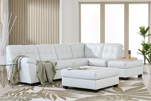 16900 Trotter White 2pc Sectional