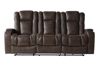 25200 Cocoa Power Reclining Sofa and Loveseat Set