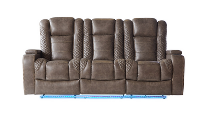 25200 Italian Sand Power Reclining Sofa and Loveseat