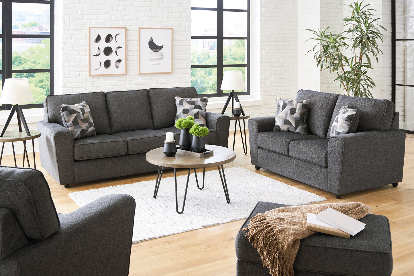 Cascilla Slate Grey Loveseat