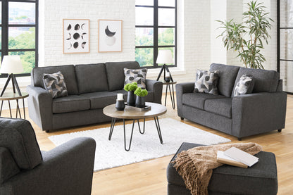 Cascilla Slate Grey Sofa and Loveseat Set