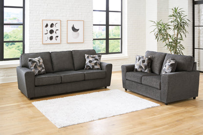 Cascilla Slate Grey Sofa and Loveseat Set
