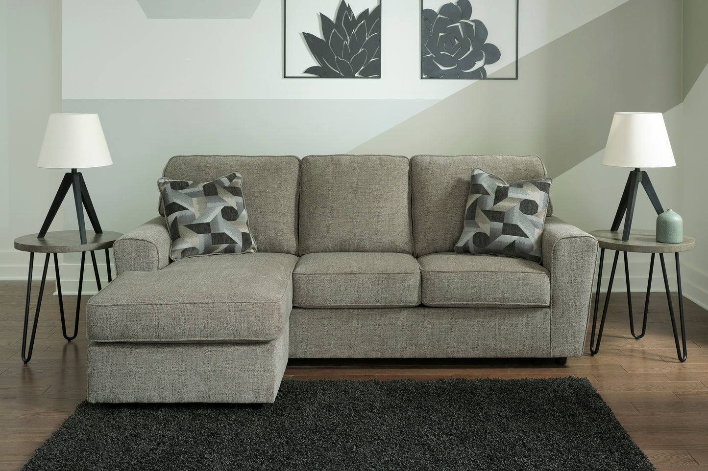 Cascilla Pewter Hue Grey Sofa Chaise Sectional