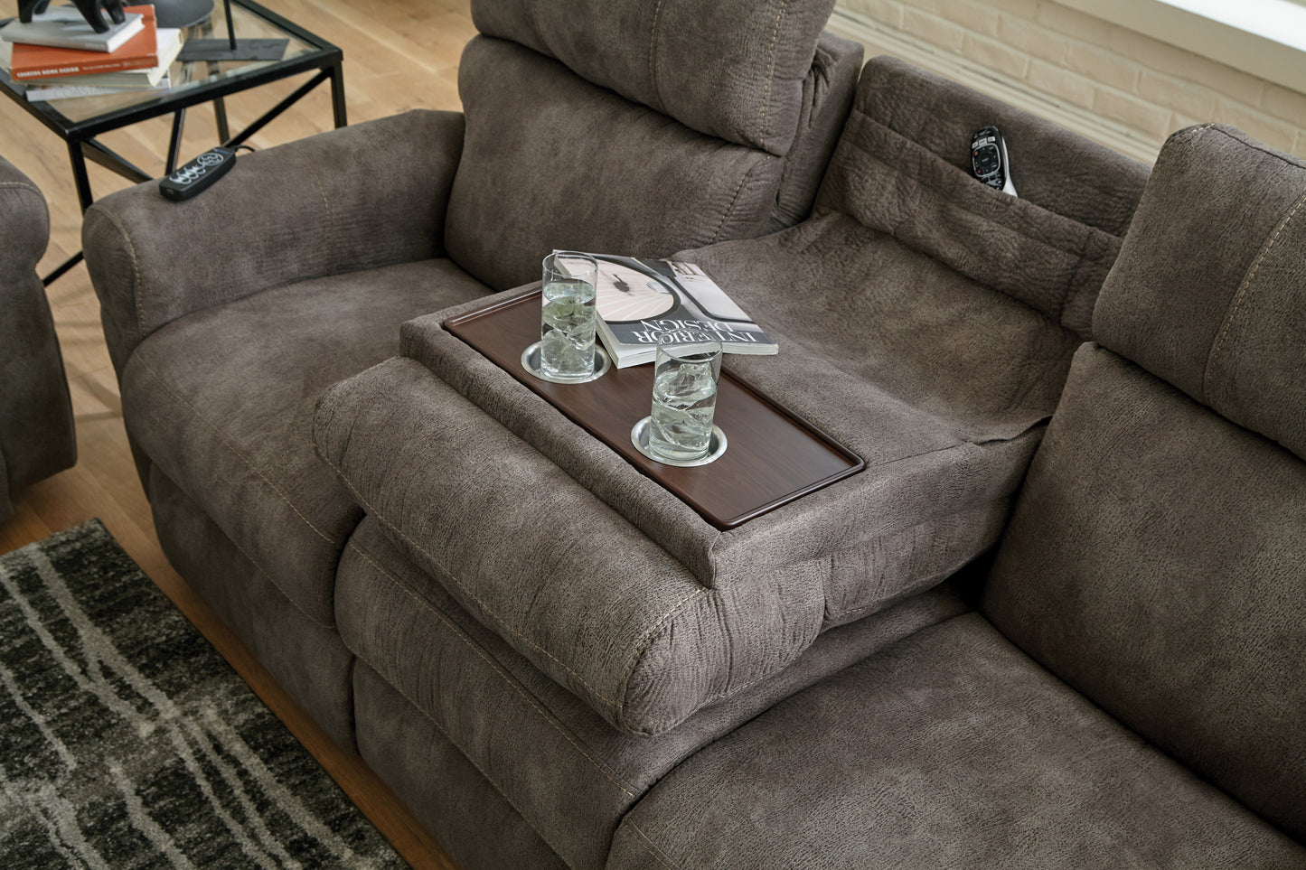 Catnapper Tranquility Pewter Three-way Power Reclining Sofa