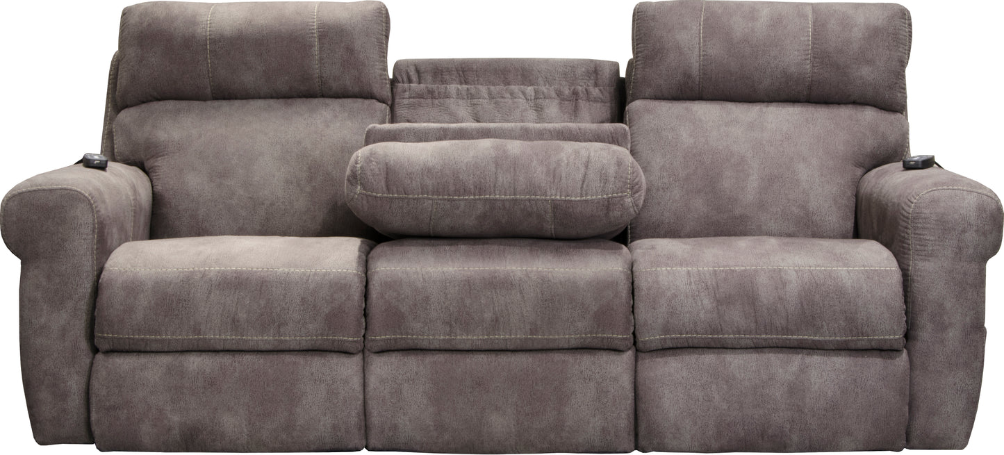 Catnapper Tranquility Pewter Three-way Power Reclining Sofa