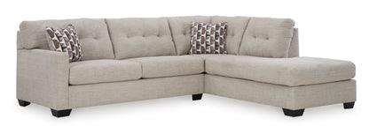 Pebble Two Piece Sectional with Chaise Lounge