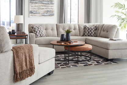 Pebble Two Piece Sectional with Chaise Lounge