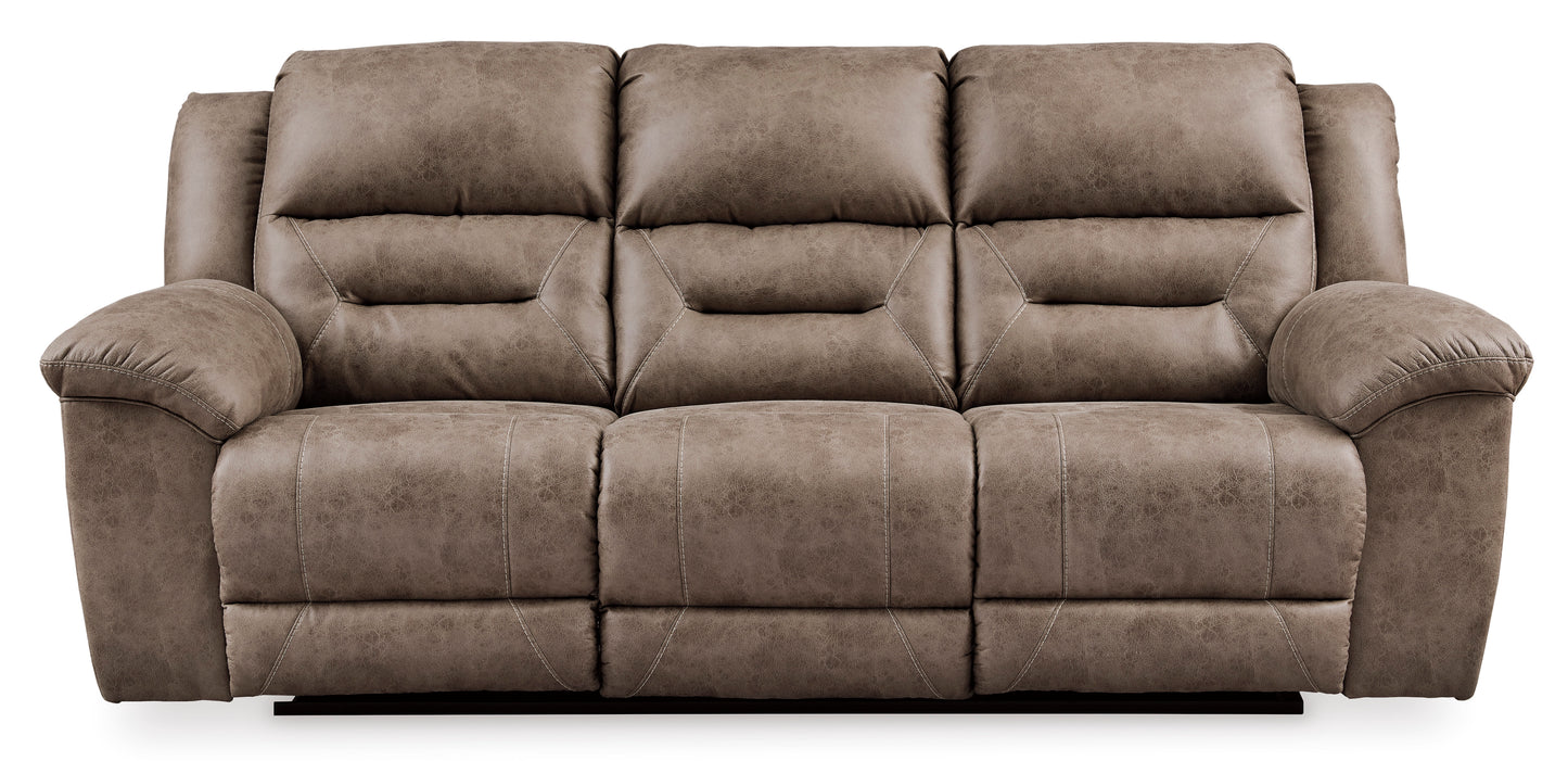 Stoneland Fossil Sand Reclining Sofa