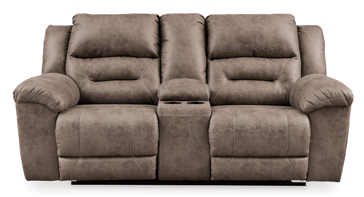 Stoneland Fossil Sand Reclining Loveseat