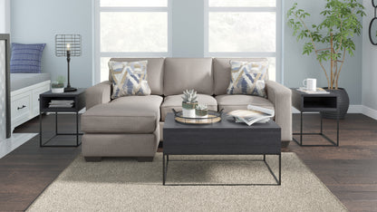 Greaves Grey Sofa-chaise Two Piece Sectional with Reversible Chaise