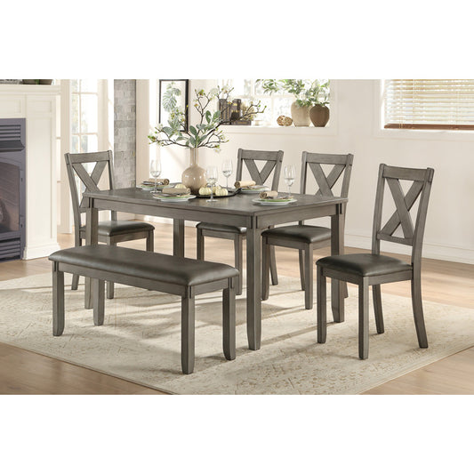 Kent Farmhouse Grey Dining 6 pc set