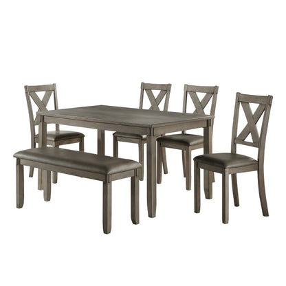 Kent Farmhouse Grey Dining 6 pc set