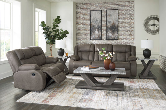 First Base Reclining Sofa and Loveseat Set