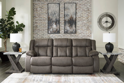 First Base Reclining Sofa and Loveseat Set