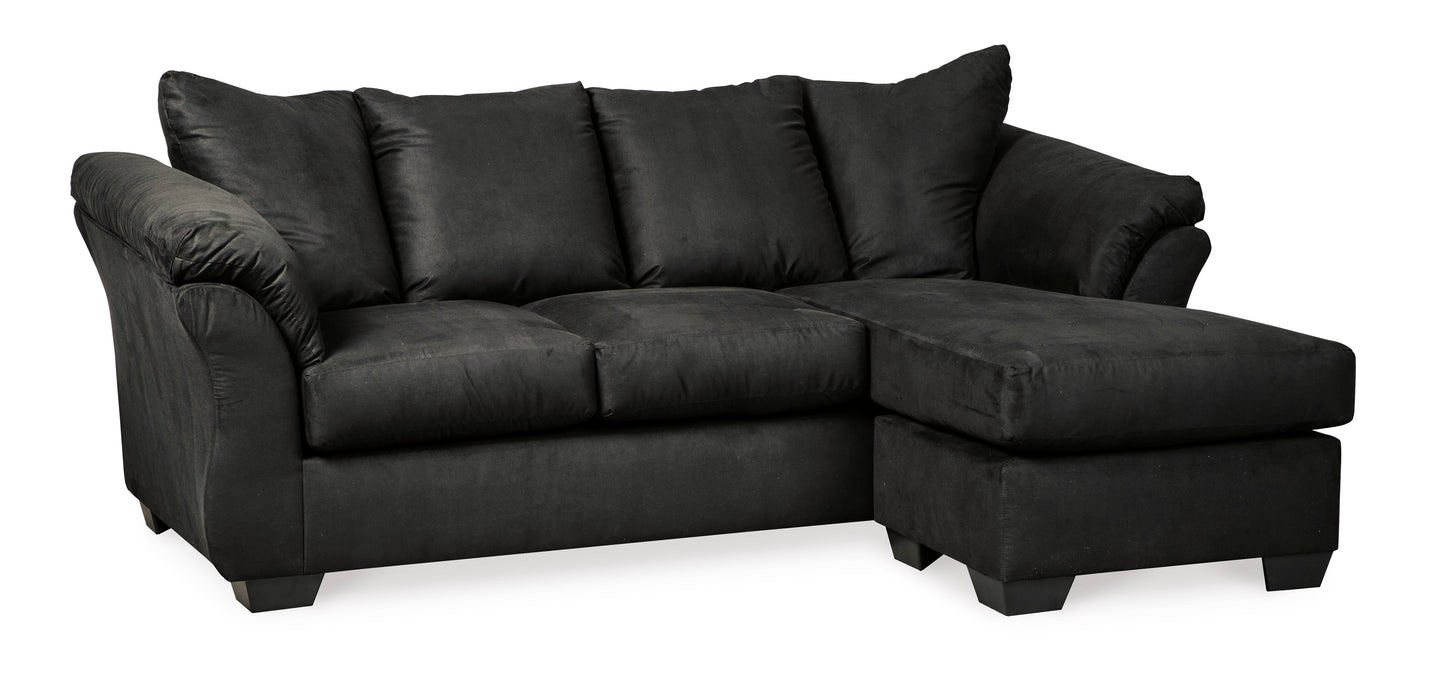 Darcy Black Sofa-chaise Two Piece Sectional