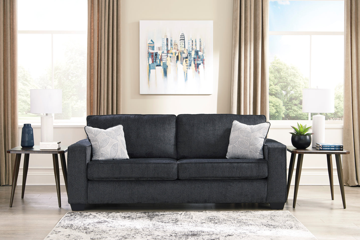 Altari Slate Sofa and Loveseat