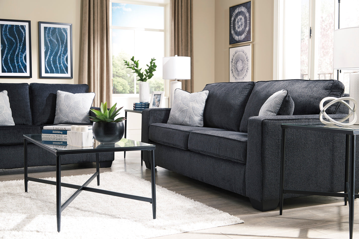 Altari Slate Sofa and Loveseat