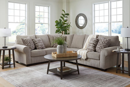Claireah Light Grey 3-Piece Sectional