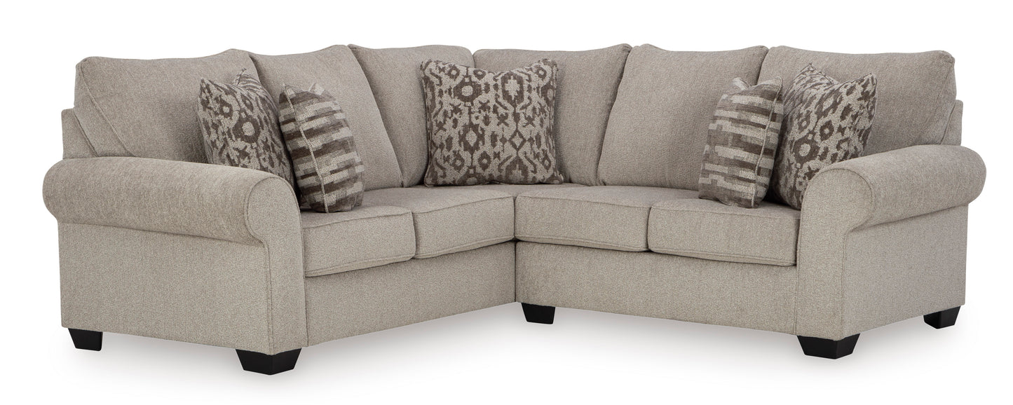 Claireah Light Grey 2-Piece Sectional