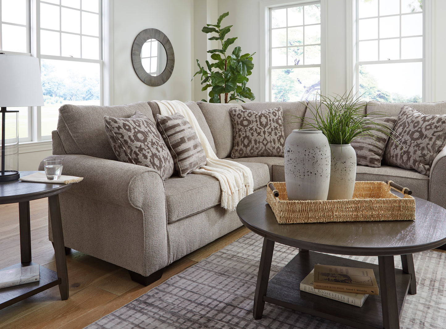 Claireah Light Grey 2-Piece Sectional