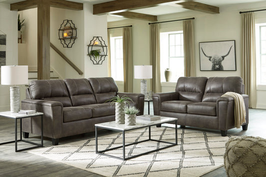 Navi Smoke Sofa and Loveseat Set