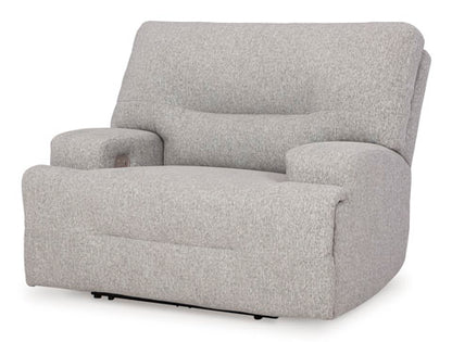 Acklen Place Pewter Wide Seat Power Recliner