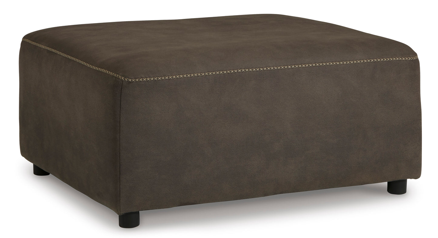 Allena Gunmetal Oversized Accent Ottoman