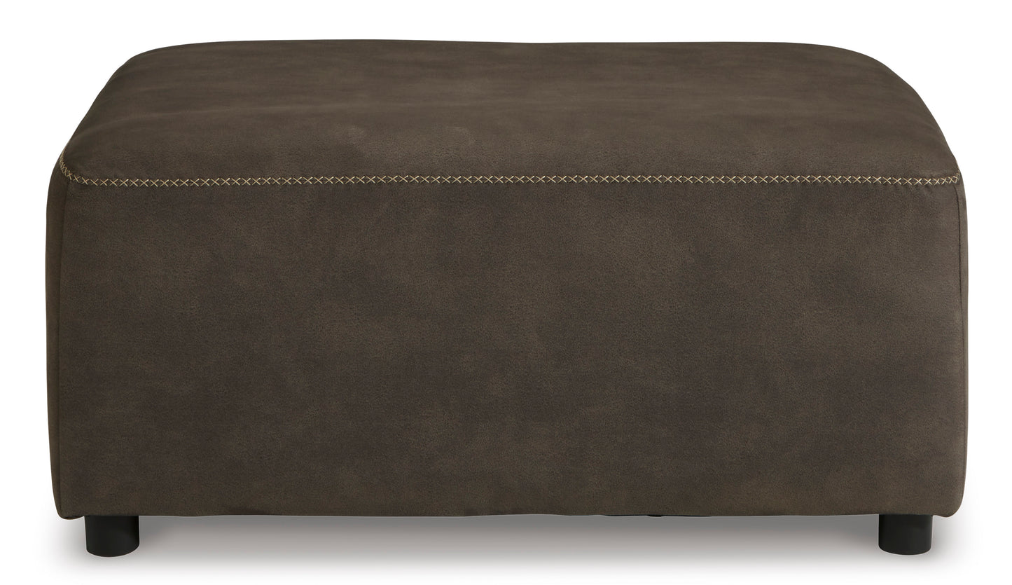 Allena Gunmetal Oversized Accent Ottoman