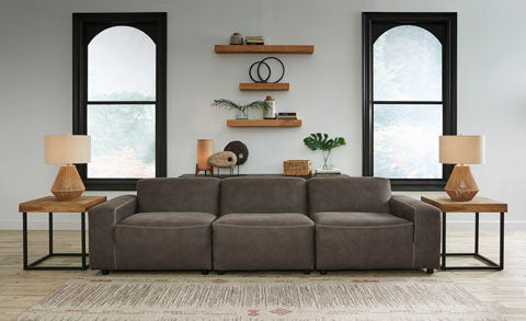 Allena Gunmetal 3-Piece Sectional Sofa