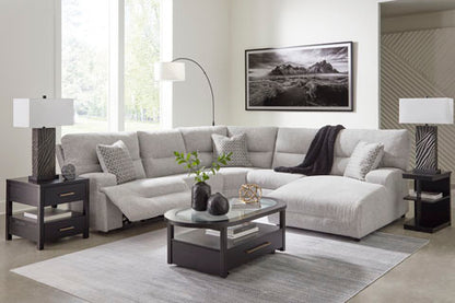 Acklen Place Pewter 6-Piece Power Reclining Sectional with Chaise