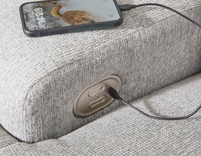 Acklen Place Pewter 3-Piece Power Reclining Sectional