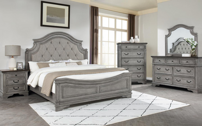 Annalee Gray Rustic Chest with Black Brushed Handles & Two-Tone Finish